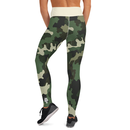 Woodland Camo Green Yoga Leggings