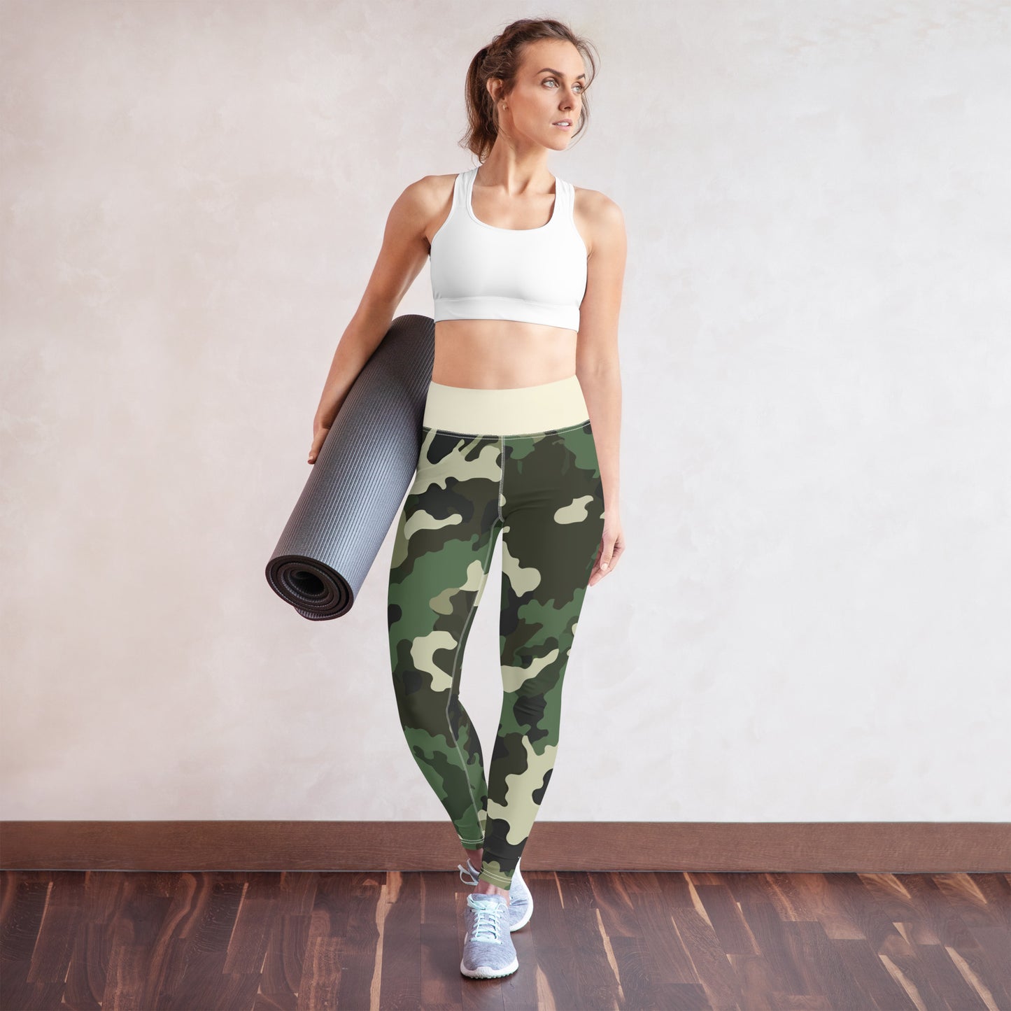 Woodland Camo Green Yoga Leggings