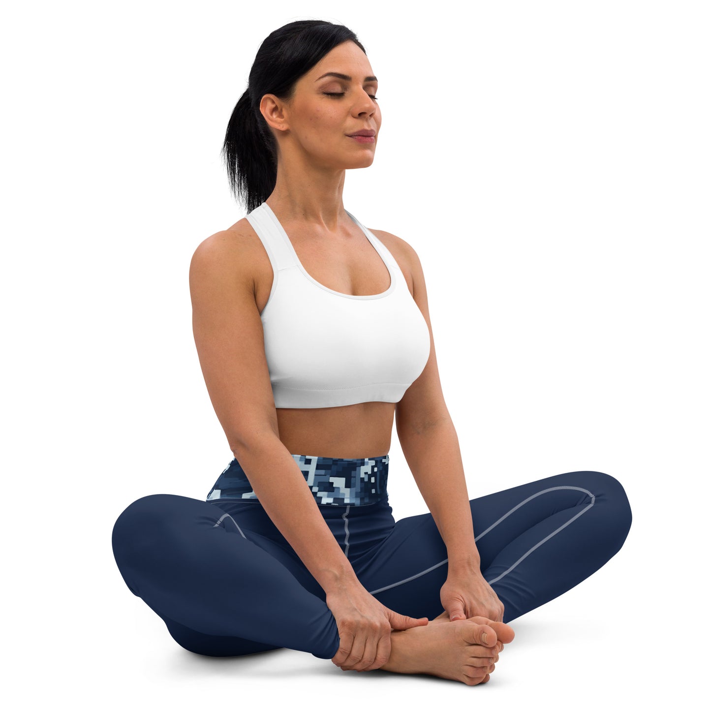 Digital Navy Yoga Leggings