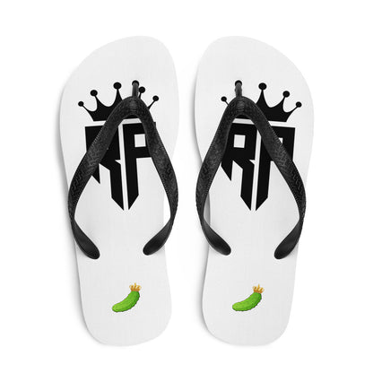 RoylPckl White Flip-Flops