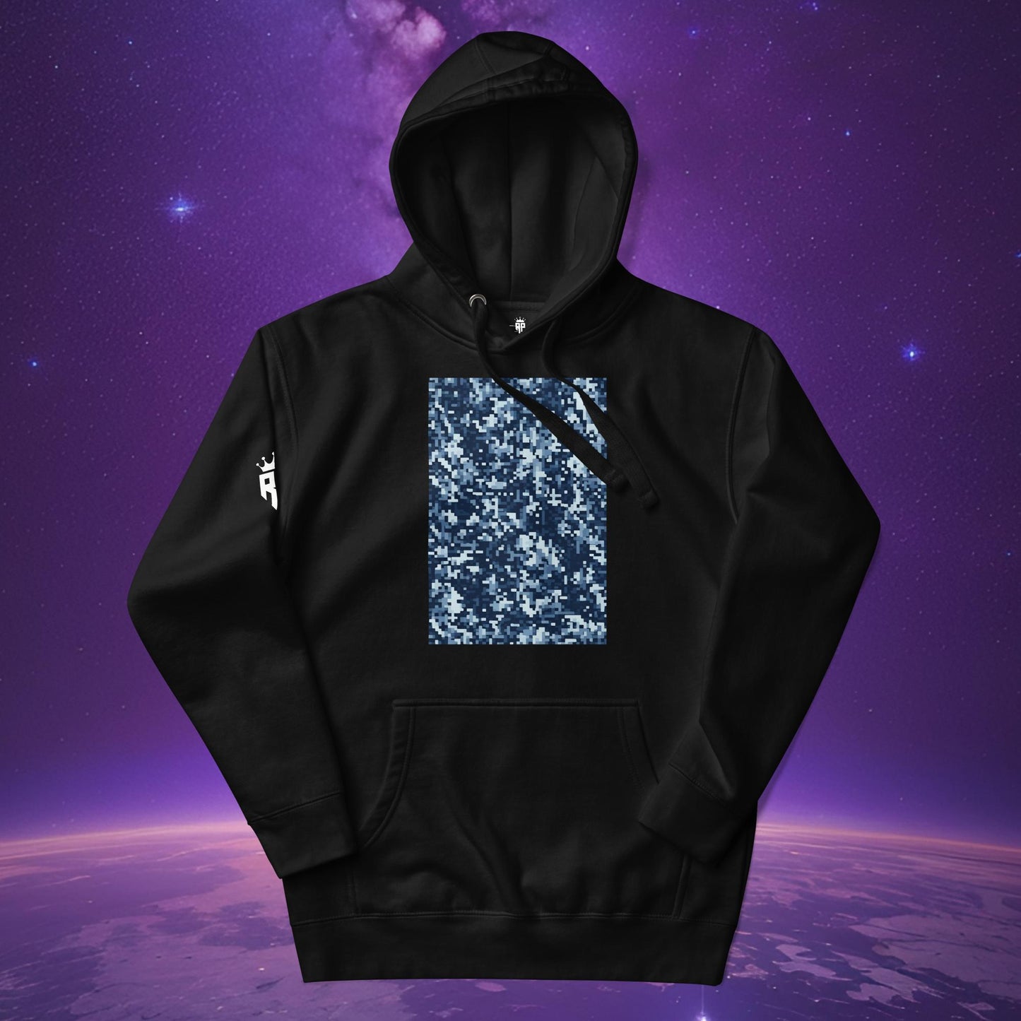 Can't See Me Pixel Blue Hoodie