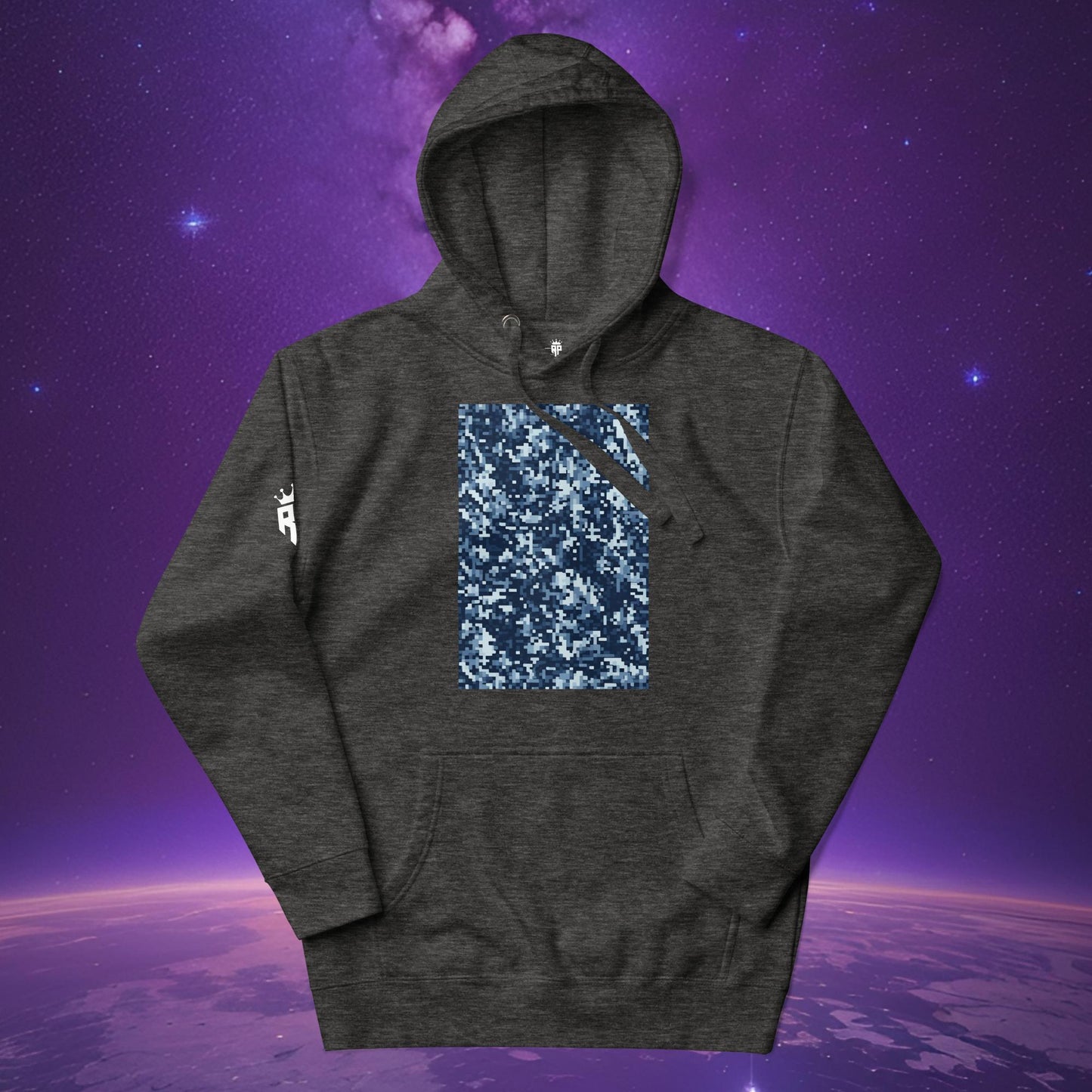 Can't See Me Pixel Blue Hoodie