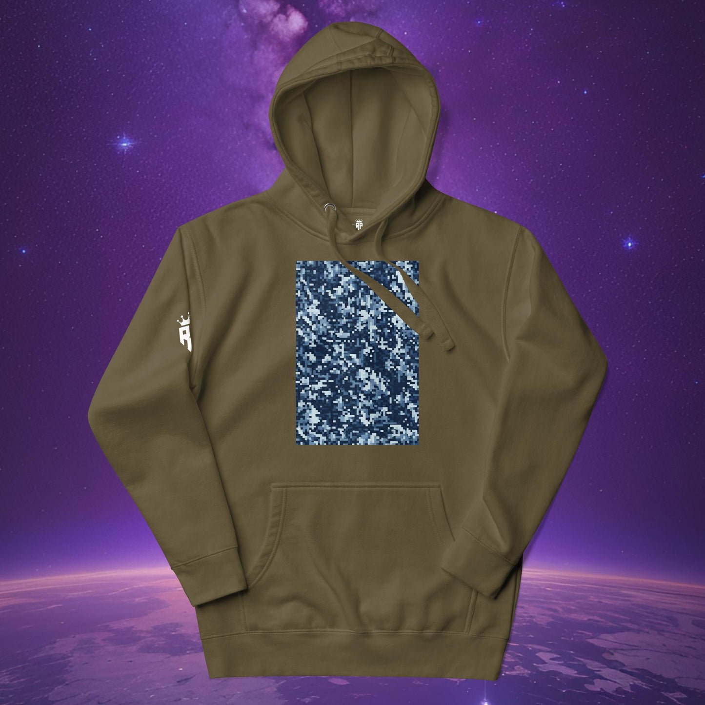 Can't See Me Pixel Blue Hoodie