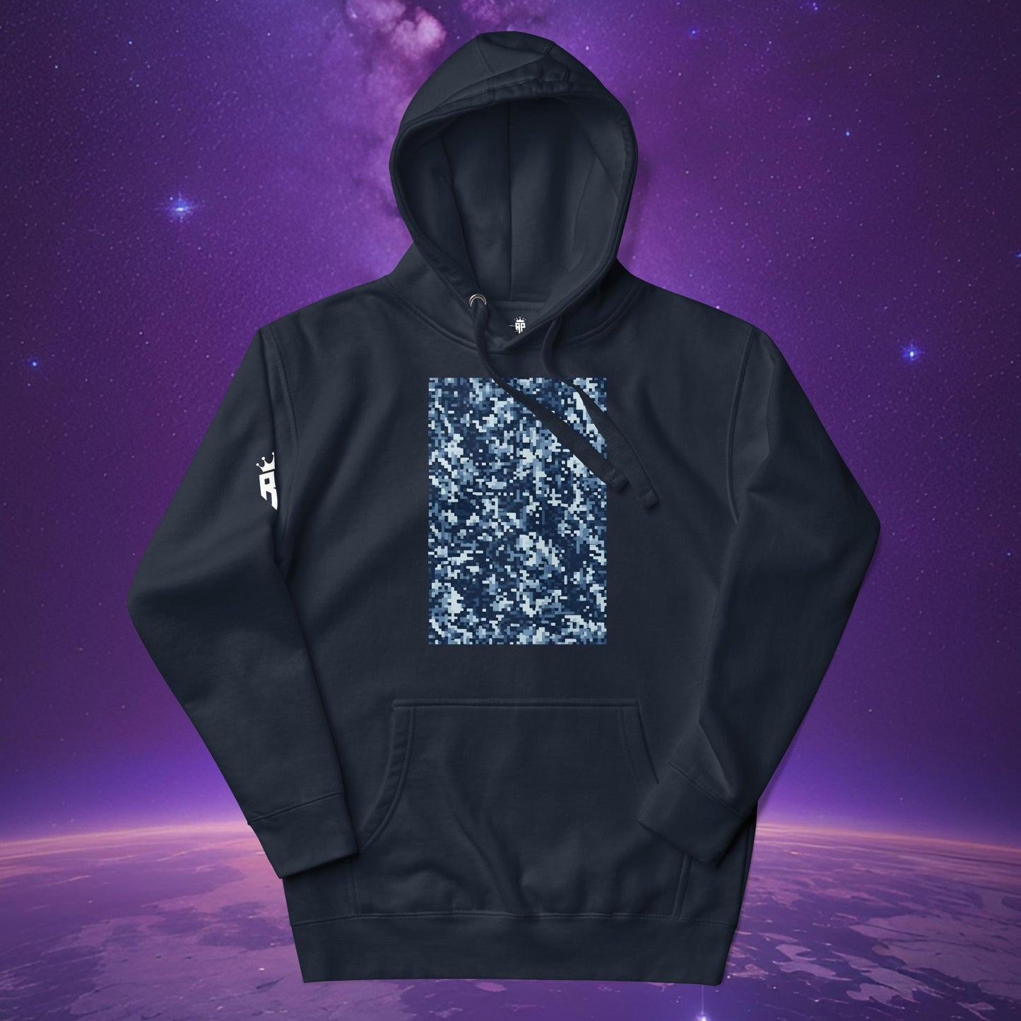 Can't See Me Pixel Blue Hoodie