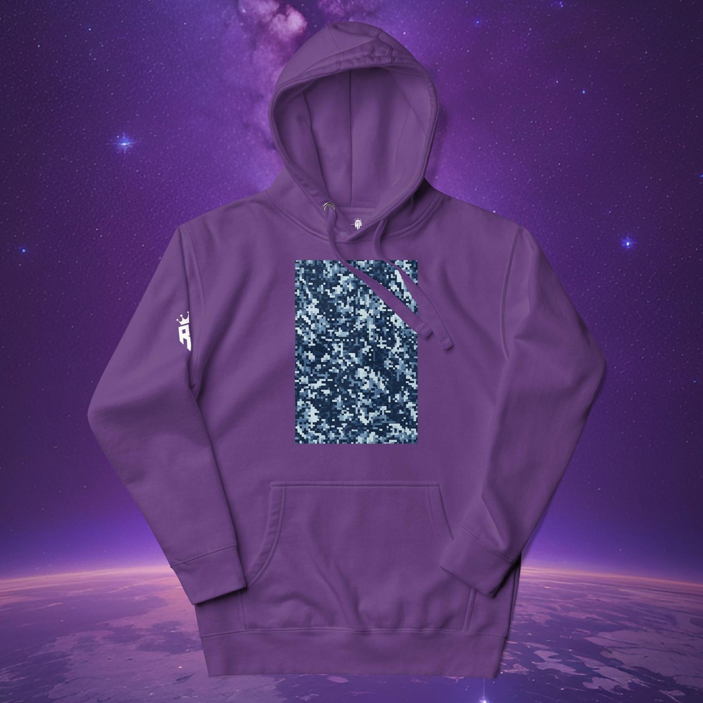 Can't See Me Pixel Blue Hoodie