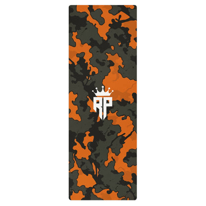 Woodland Camo Orange Yoga Mat