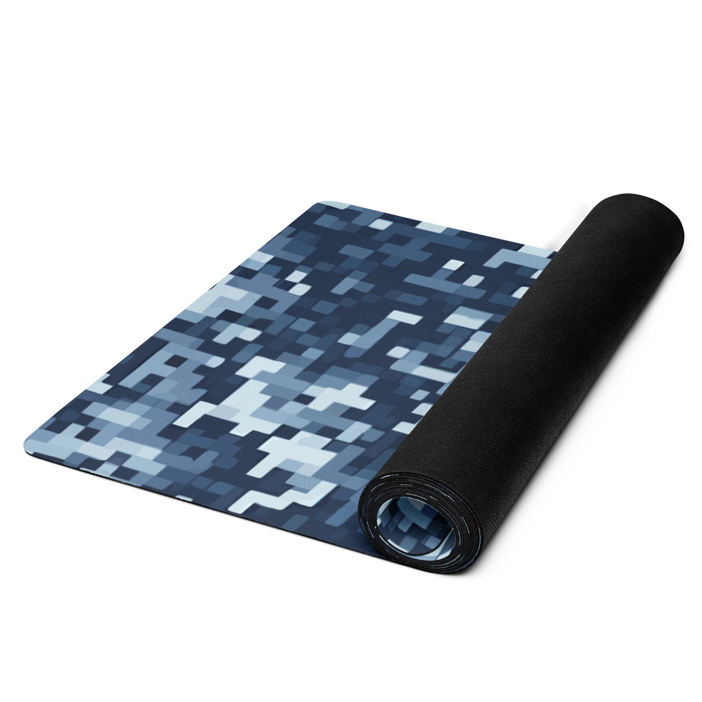 Digital Camo Blue Yoga Mat